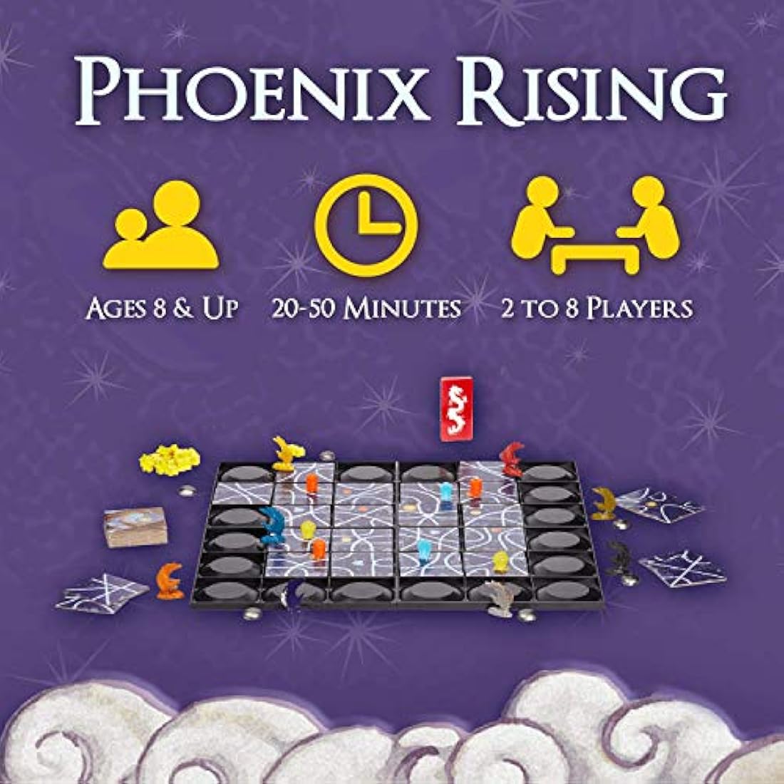 Tsuro: Phoenix Rising Strategy Board Game – Fantasy Multiplayer Game
