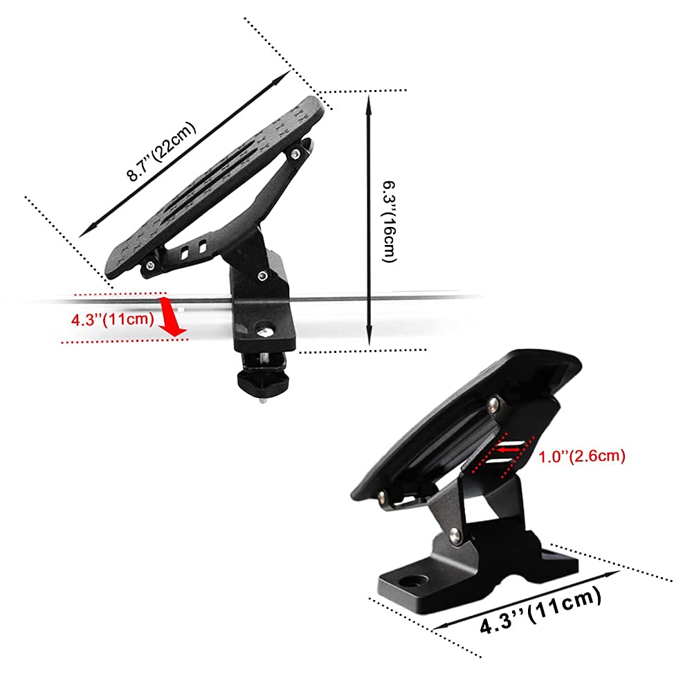 ASMSW Universal Kayak Roof Rack Saddles | Aluminum Canoe Carrier - 165 lbs