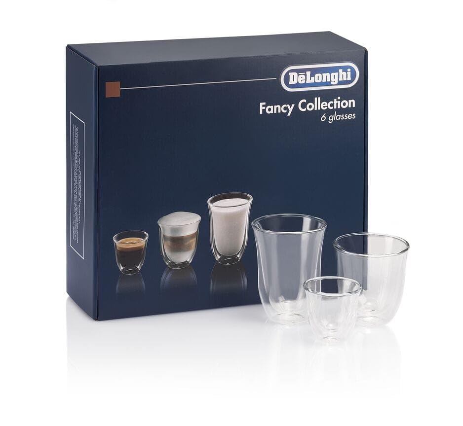 De'Longhi DLSC302 Double Wall Thermo Coffee Glasses - Set of 6