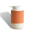 ABBI NIMO Foaming Soap Dispenser – 12oz Rippled Terracotta Ceramic Bottle