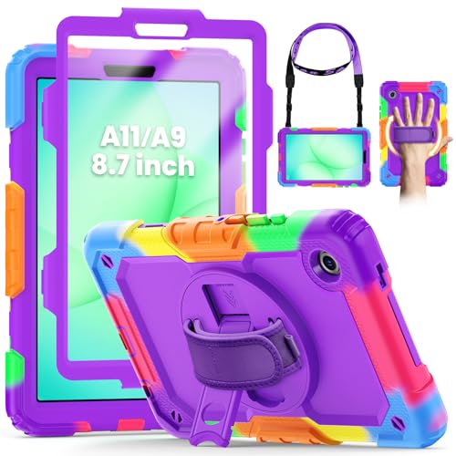 SEYMCY Kids Case for Samsung Galaxy Tab A11/A9 8.7 - Shockproof Purple