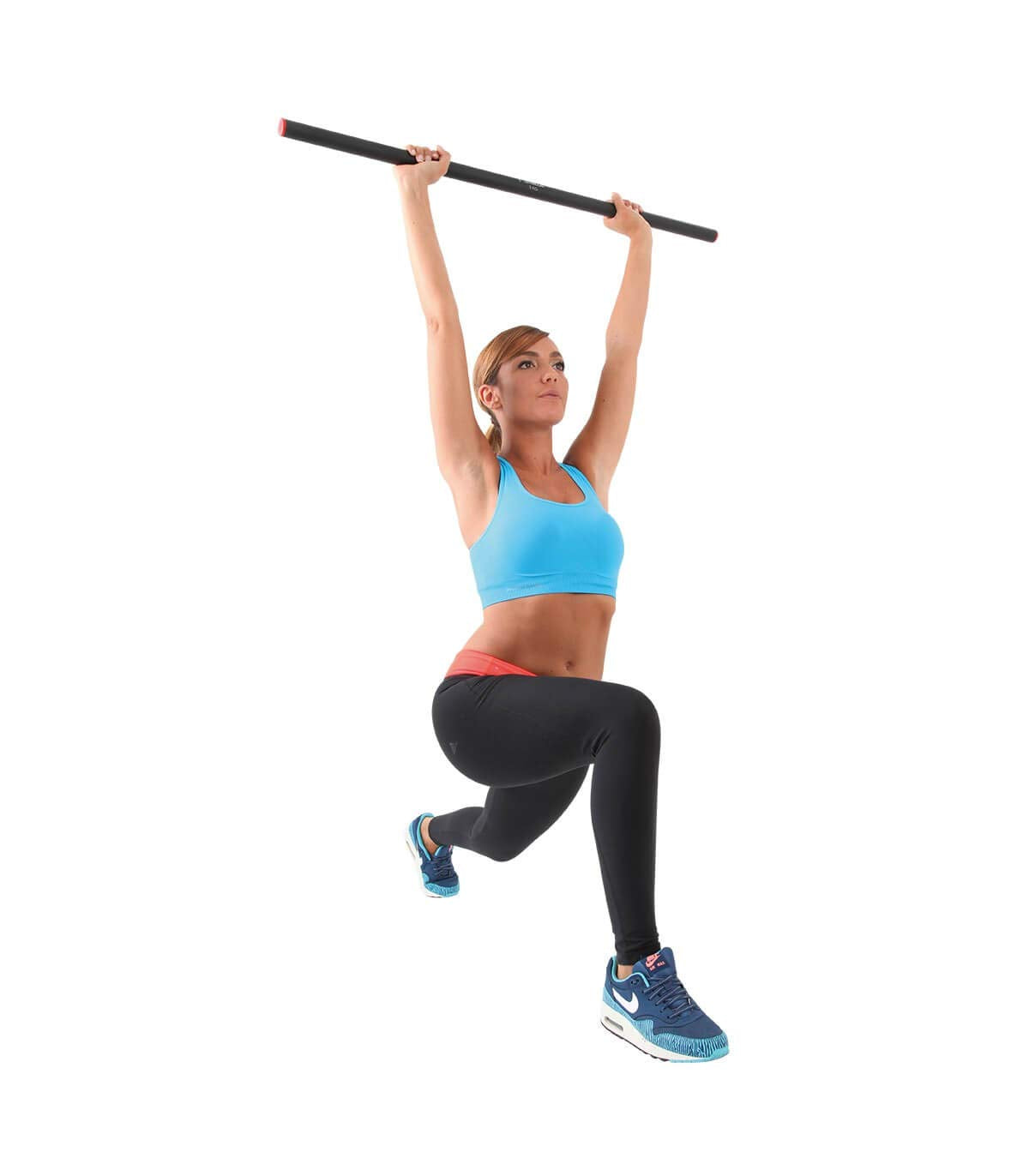 Sveltus Weighted Steel Bar – 100 cm Non-Slip Glitter Muscle Building Bar