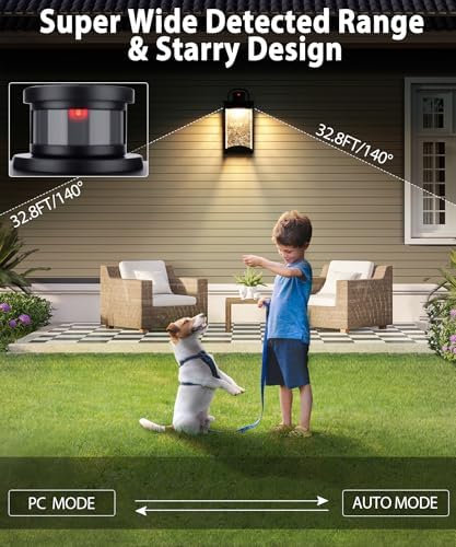 Lamomo Outdoor Motion Sensor Wall Light – 1200LM Dusk to Dawn LED Porch Lamp