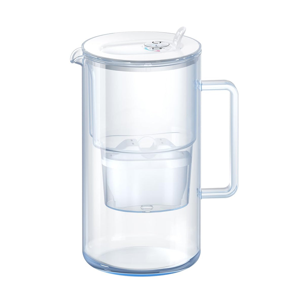 Aquaphor Glass Water Filter Jug – 2.5L White Carafe with Maxfor+ Filter