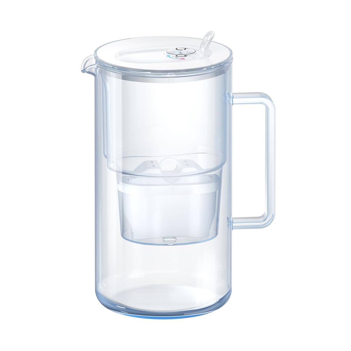 Aquaphor Glass Water Filter Jug – 2.5L White Carafe with Maxfor+ Filter