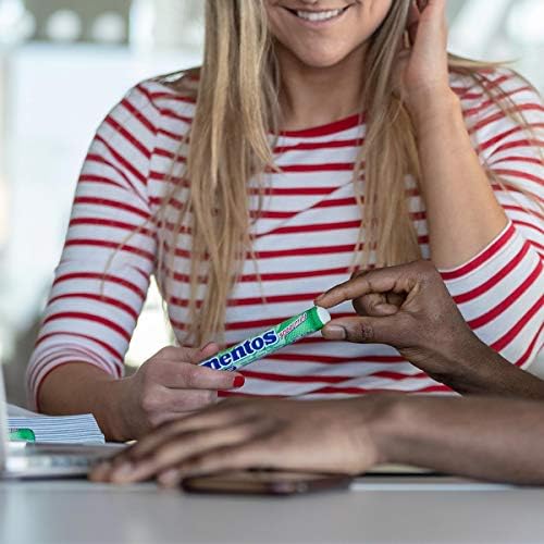 Mentos Spearmint Soft Mints – Chewy Vegetarian Sweets, 40 Rolls Bulk Pack