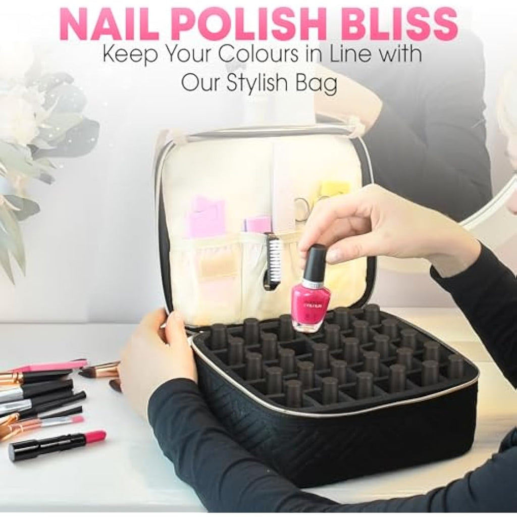 Obsessions by Nyda Nail Polish Organiser Bag - 30 Bottle Travel Case