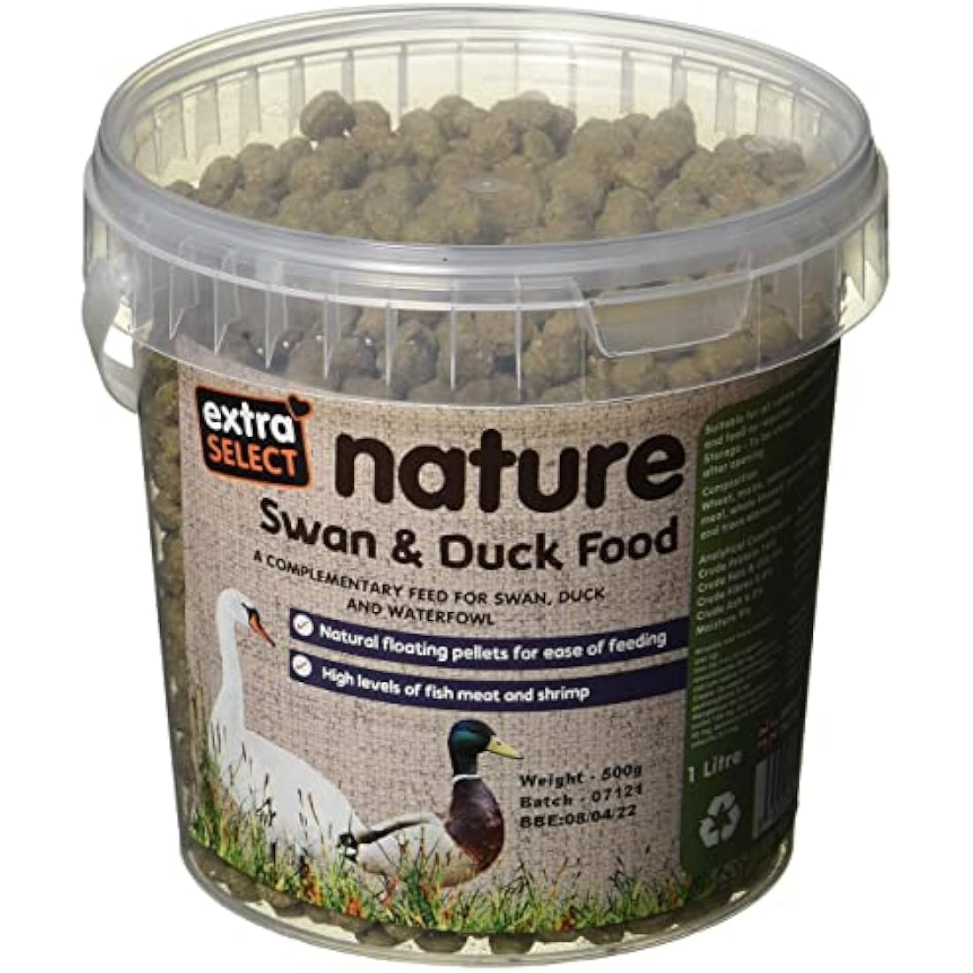 Floating Duck and Swan Feed – Premium Waterfowl Pellets, 1L