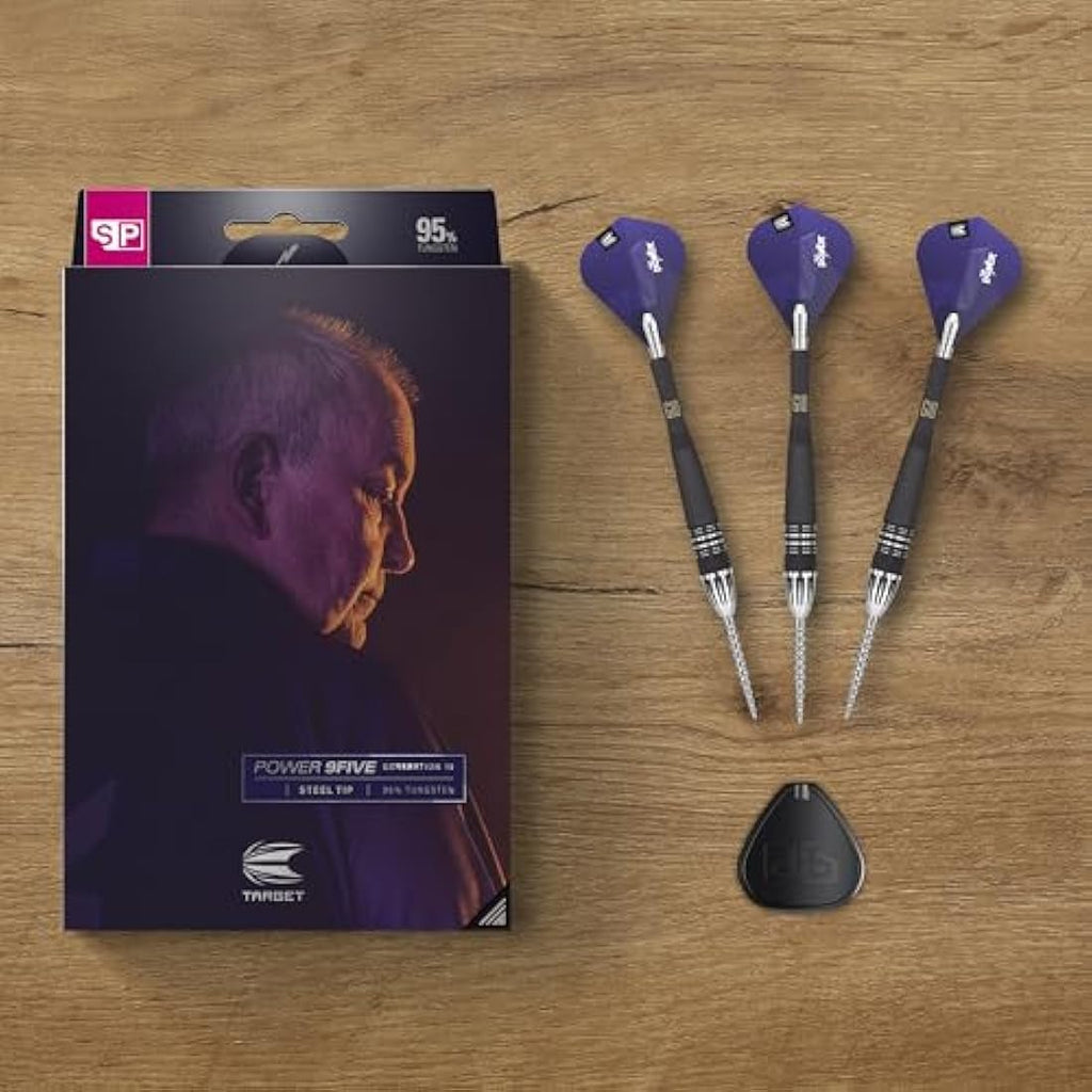 Target Darts Phil Taylor Power 9-Five Gen 10 95% Tungsten Steel Tip Set