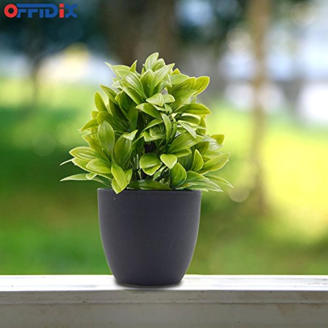 Mini Artificial Eucalyptus Plant with Vase for Desk Decor
