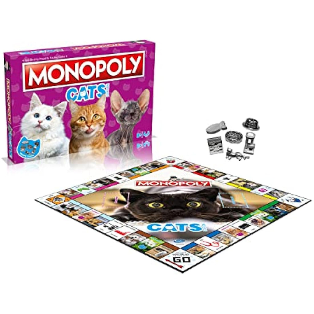 Winning Moves Cats Monopoly Board Game – Cat Lovers Gift for Ages 8+