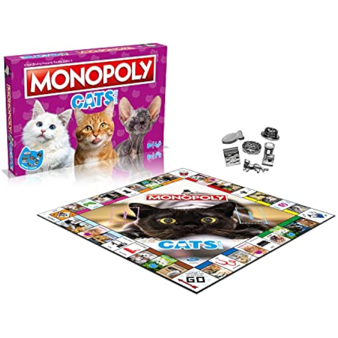 Winning Moves Cats Monopoly Board Game – Cat Lovers Gift for Ages 8+
