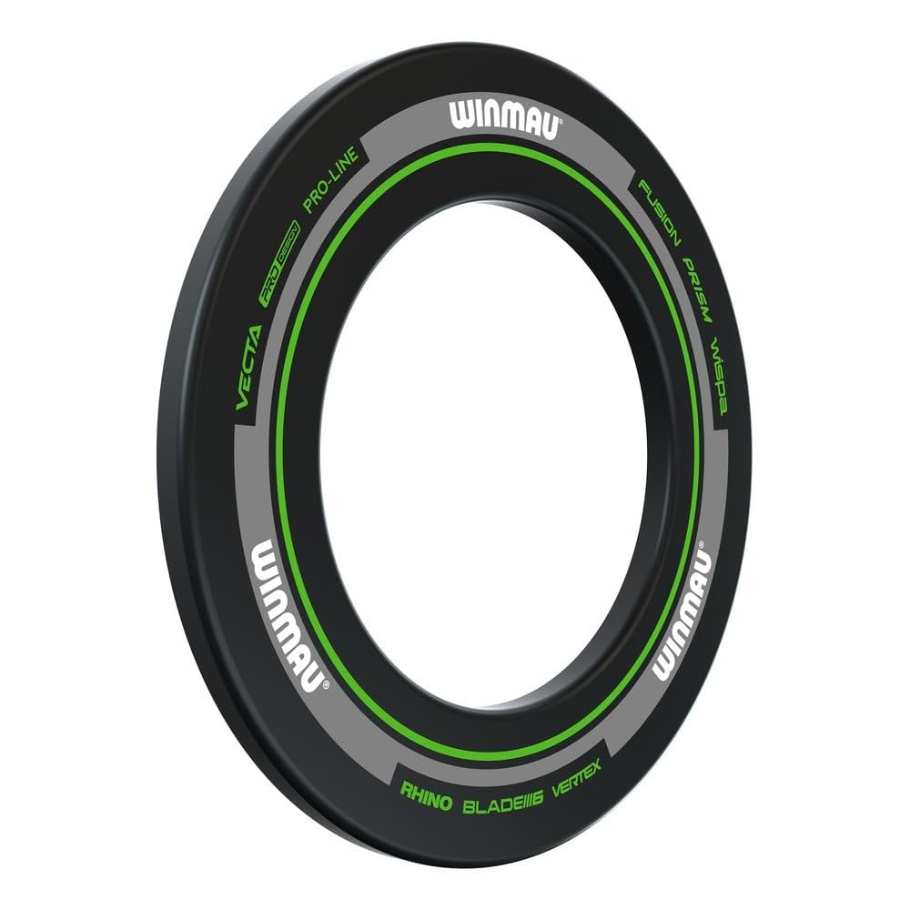 Winmau Dartboard Surround Ring - Black and Green Foam Wall Protector
