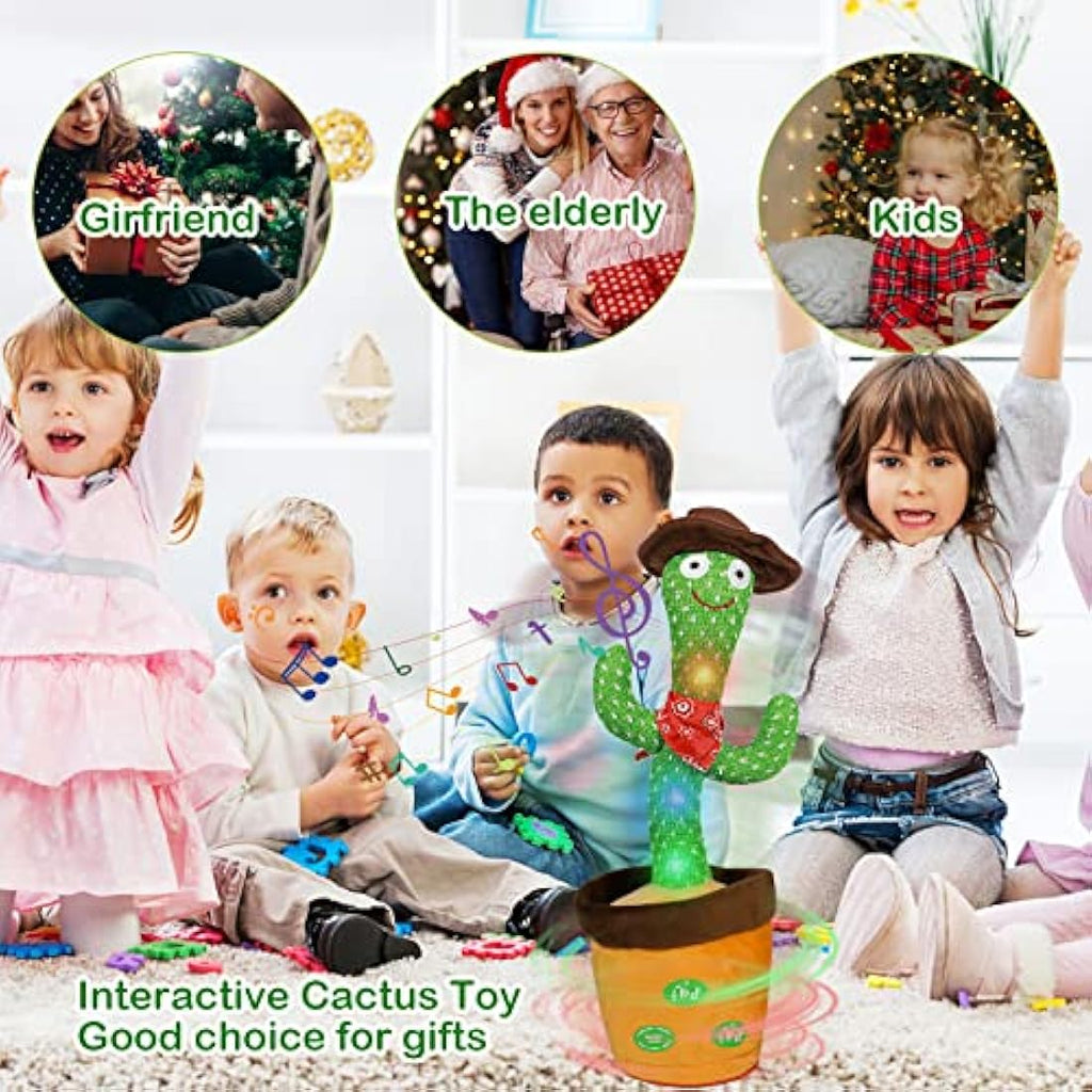HICAS Dancing Talking Cactus Toy – 120 Songs & Voice Recorder Plush