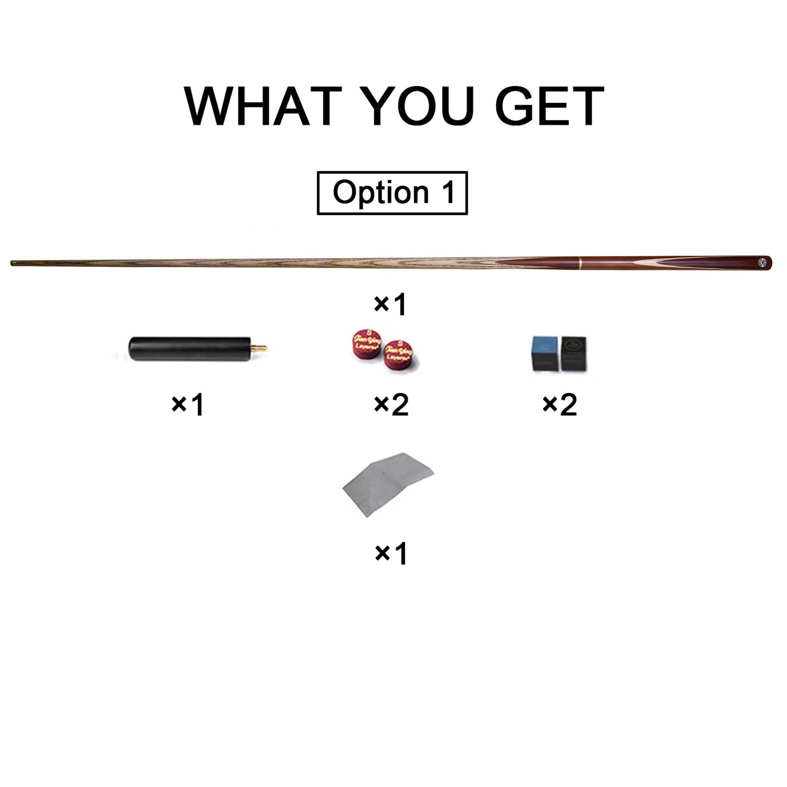 AONETIGER 3/4 Jointed Snooker Cue | 57" Ash Shaft Pool Cue with Case