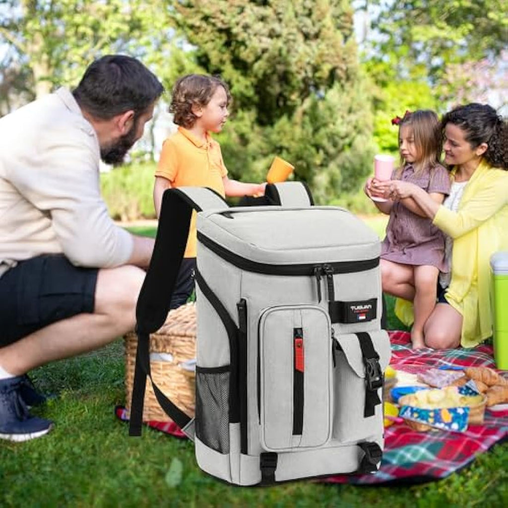 TUGUAN 30L Insulated Cooler Backpack | 36-Can Leak Proof Thermal Rucksack