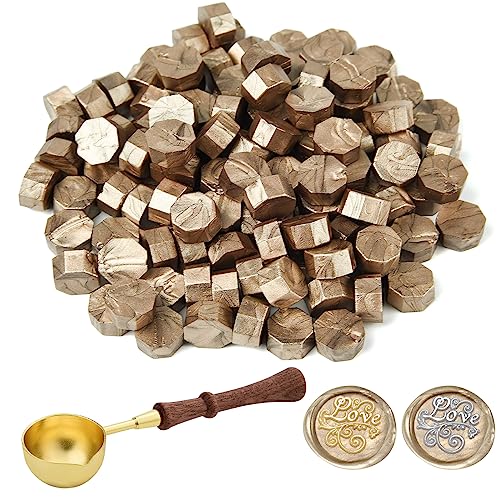 Jolof Store Sealing Wax Beads Kit – 300 Pcs Octagon Wax with Melting Spoon