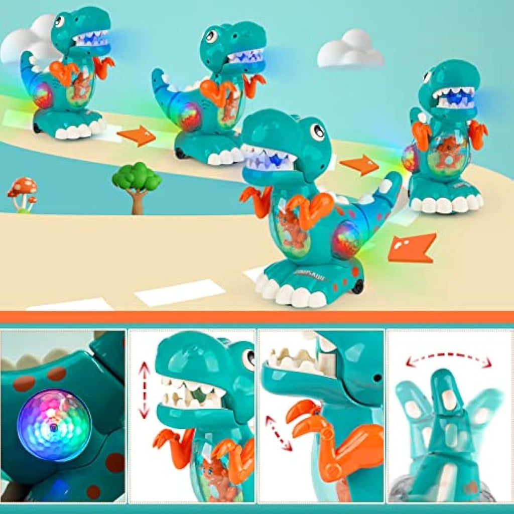 Musical Crawling Dinosaur Toy with Lights for Toddlers