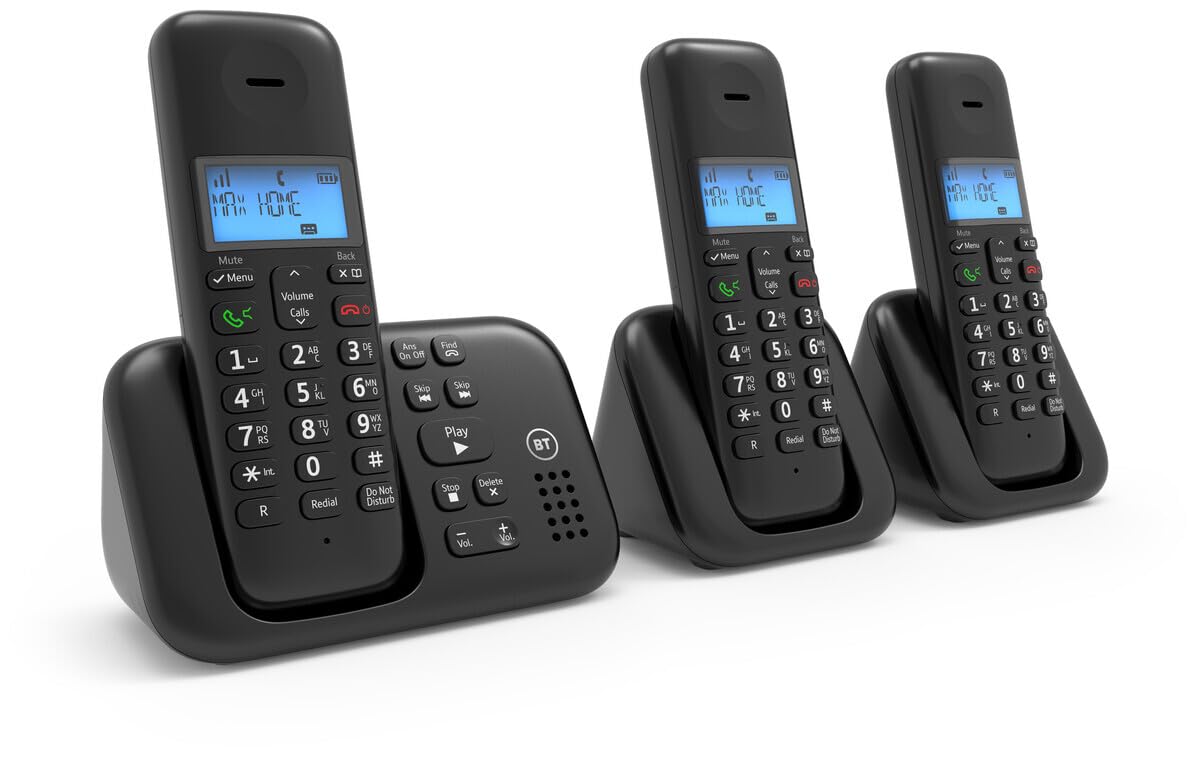 BT 3960 Cordless Landline Phone | Call Blocker & Answer Machine | Trio