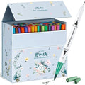 Ohuhu 120 Dual Tip Brush Markers – Maui Series Art Pens with Case