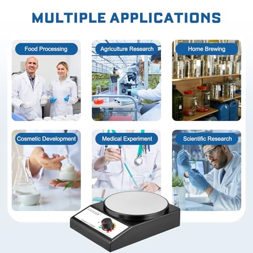 ANZESER Magnetic Stirrer | 3500 RPM Aluminum Mixer | 3000mL Capacity