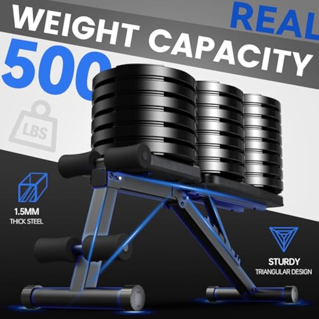 PASYOU PA300 Adjustable Weight Bench - Foldable Home Gym Exercise Bench