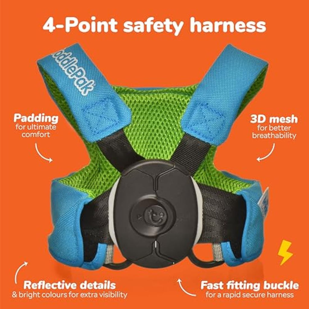 Trunki ToddlePak Baby Walking Reins and Safety Harness – Bert Bear Blue