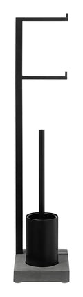 Blomus Menoto Toilet Butler – Polished Stainless Steel & Black Stone