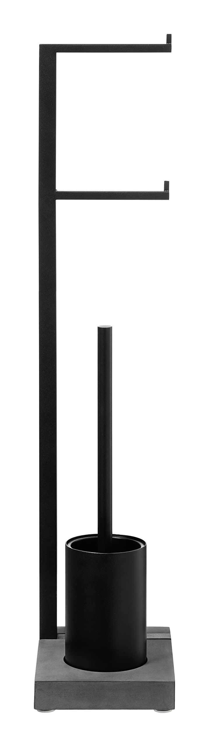 Blomus Menoto Toilet Butler – Polished Stainless Steel & Black Stone
