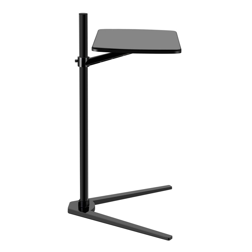 Thingy Club Overbed Table Stand, Height Adjustable Tray Side Table for Bed or Sofa Laptop Desk Black- Black Board