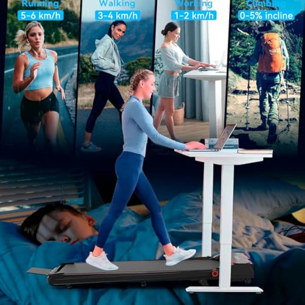 Jolof Store 3-in-1 Walking Pad with 5% Incline | Under Desk Treadmill