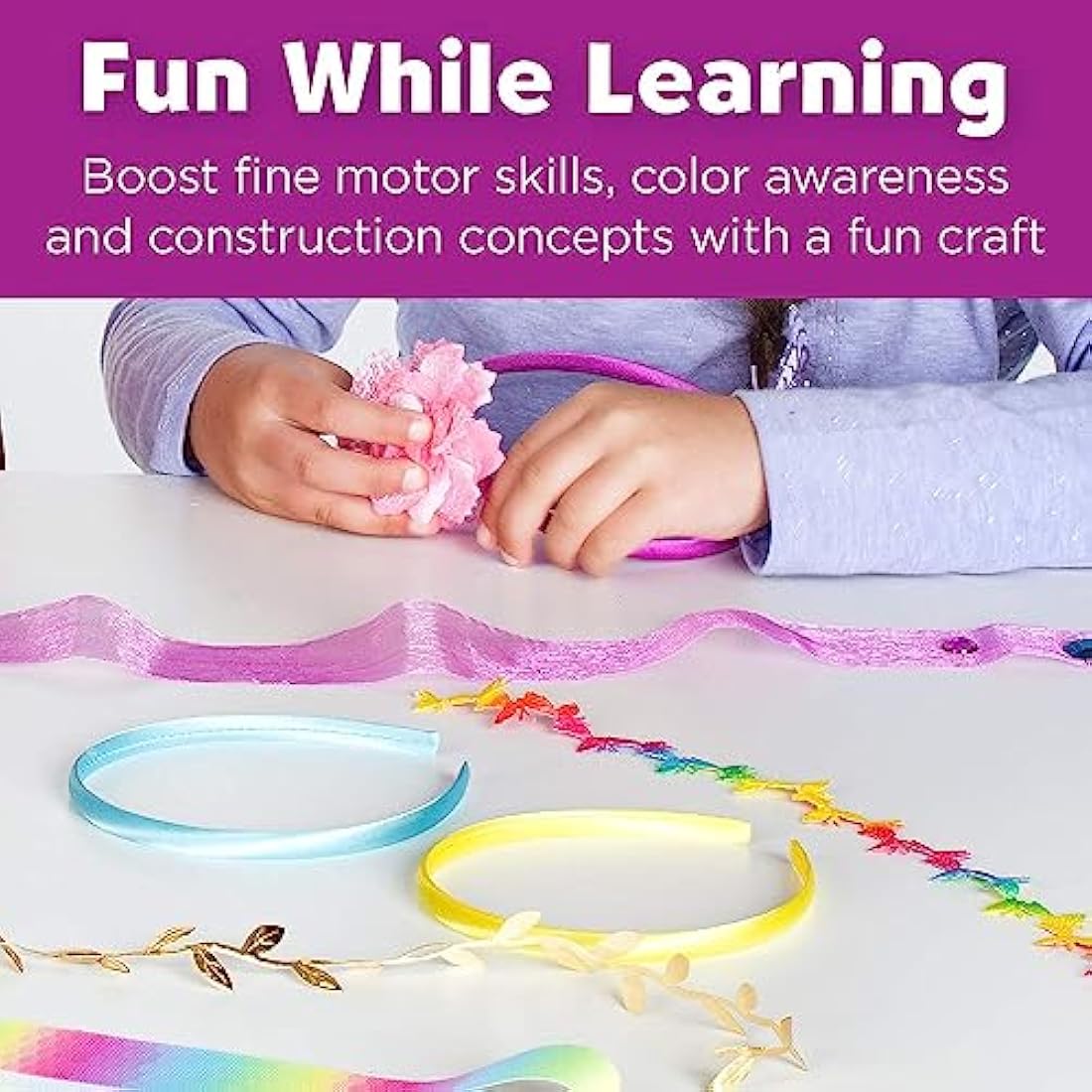 Creativity for Kids DIY Fashion Headbands Kit - Makes 10 Hair Accessories