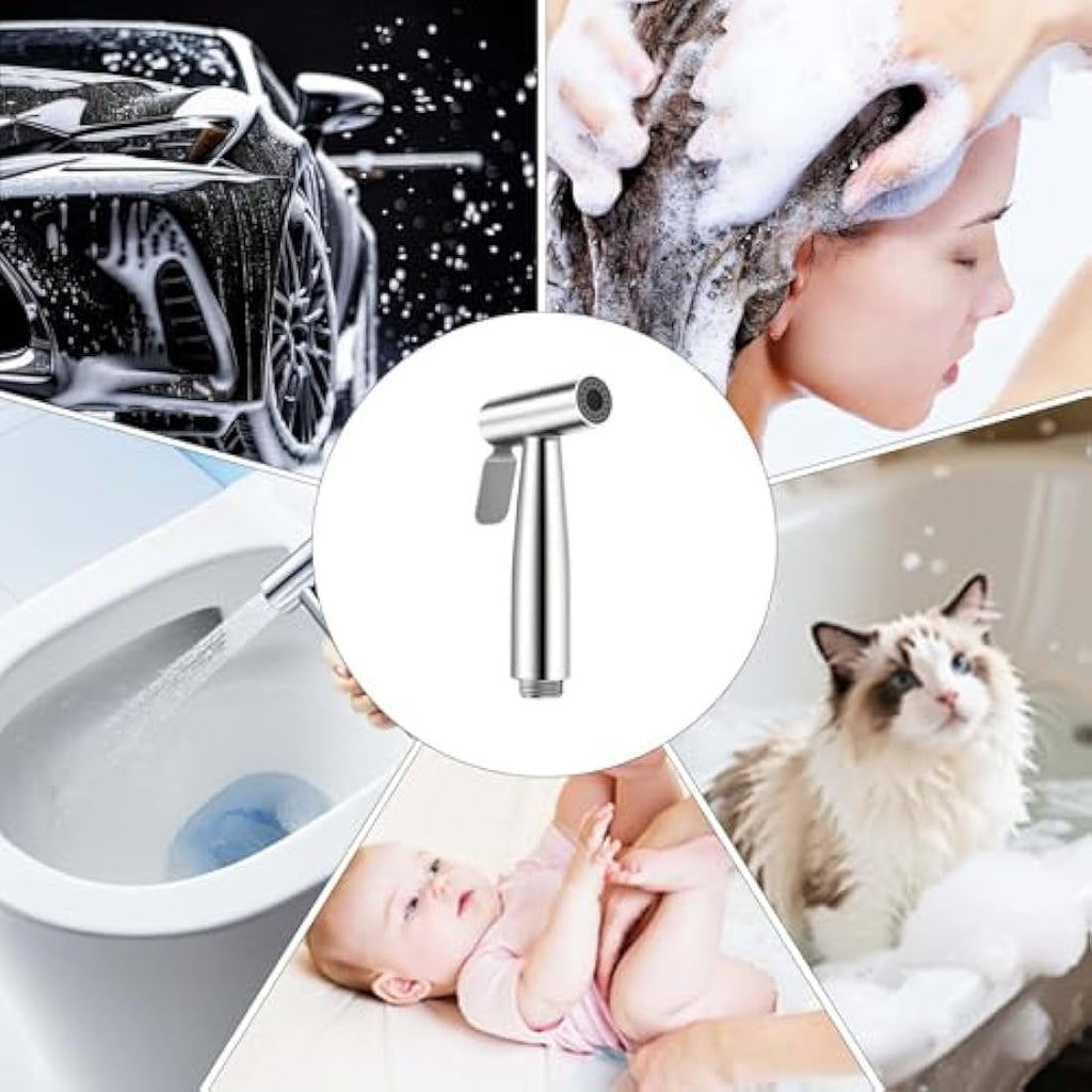 WEIDMAX Handheld Bidet Sprayer | Stainless Steel Shattaf with 49-inch Hose