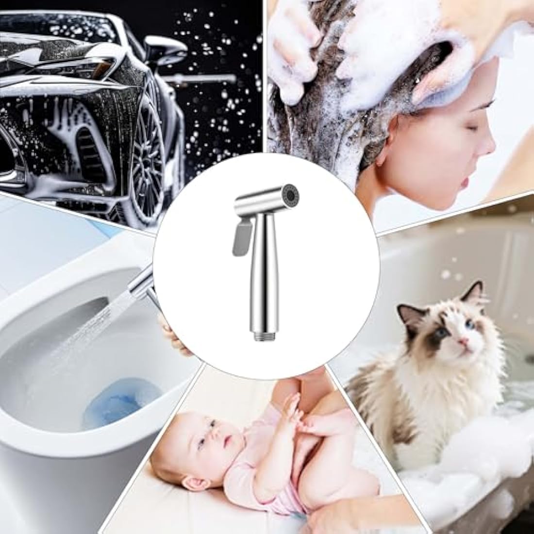 WEIDMAX Handheld Bidet Sprayer | Stainless Steel Shattaf with 49-inch Hose