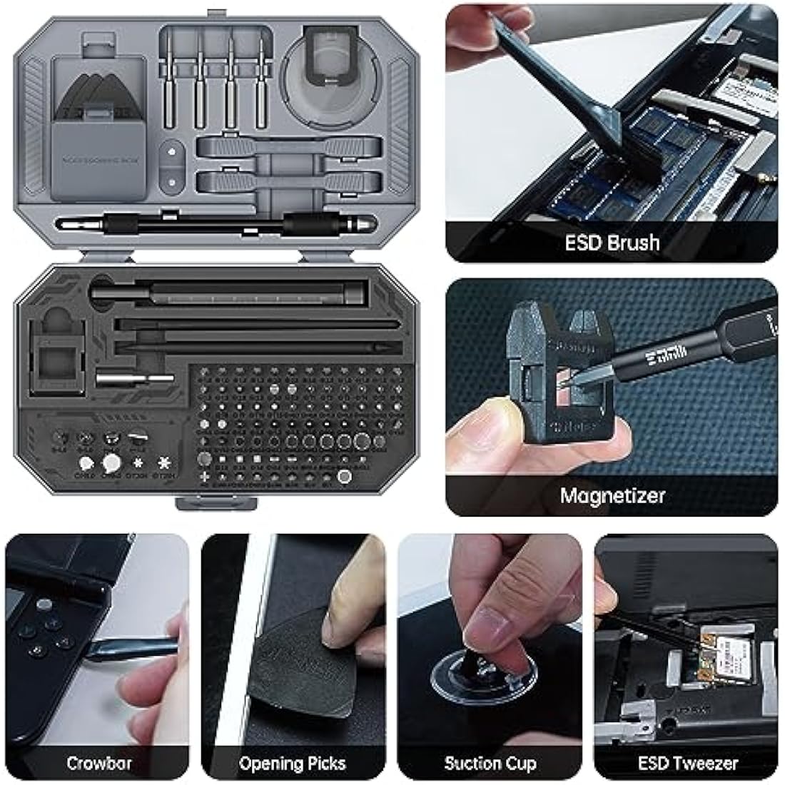 JAKEMY 105 in 1 Precision Screwdriver Set | Magnetic Laptop Repair Kit