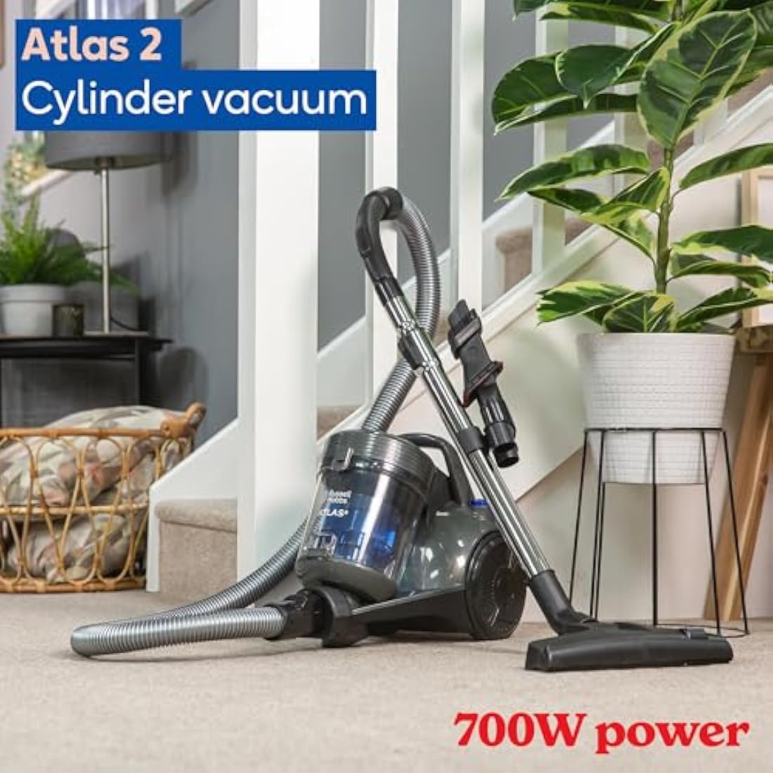 Russell Hobbs Atlas 2 Cylinder Vacuum Cleaner | 2.5L Bagless 700W