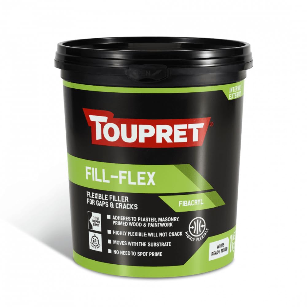 Toupret Fill-Flex Flexible Crack Filler for Wall Surface Repair – 1kg