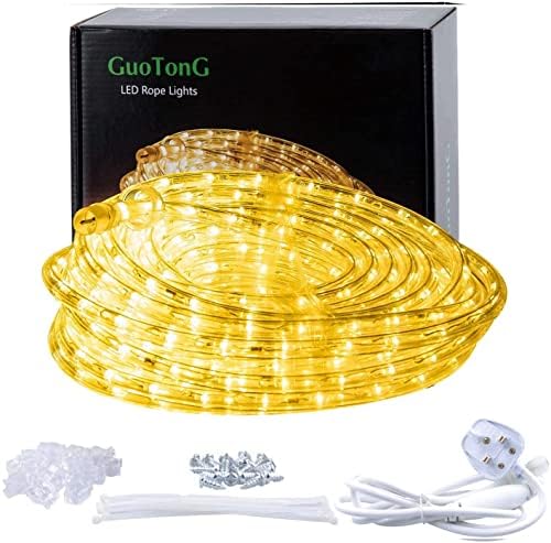 Jolof Store 52.5ft Warm White LED Rope Lights – Waterproof & Connectable