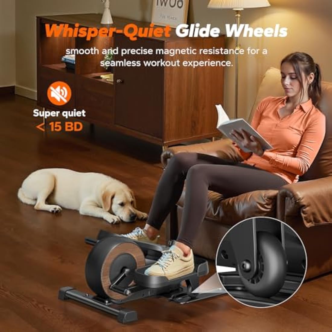 MERACH Under Desk Elliptical - Electric Seated Pedal Exerciser for Seniors