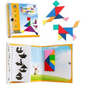 Coogam Magnetic Travel Tangram Puzzle Book - 360 Patterns IQ Toy for Kids