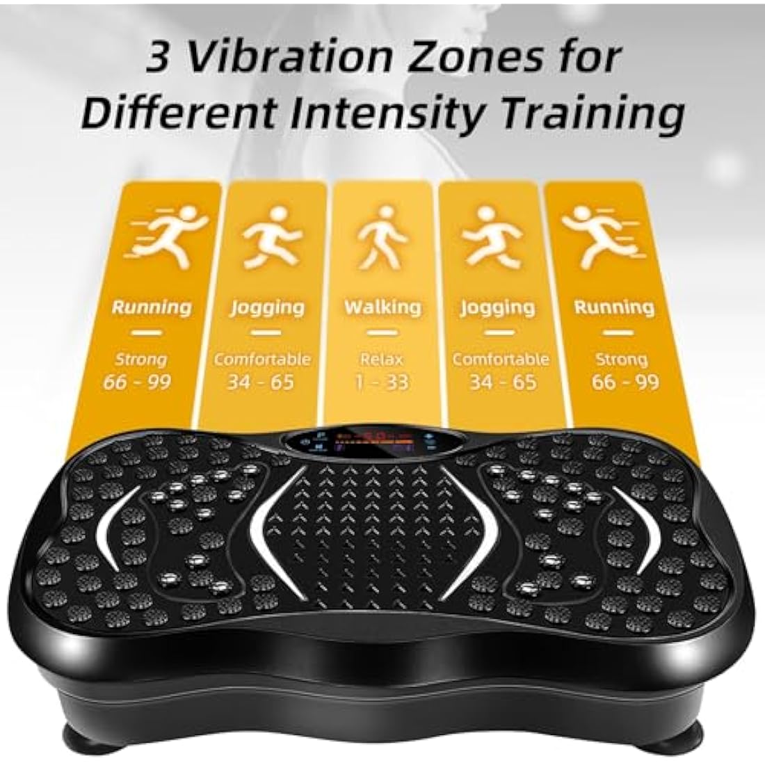 EVOLAND Vibration Plate Exercise Machine with Bluetooth & Resistance Bands