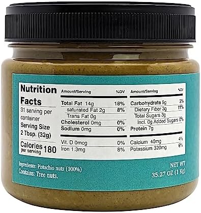 Nutural World Crunchy Pistachio Butter – 100% Pure & Vegan (1kg)