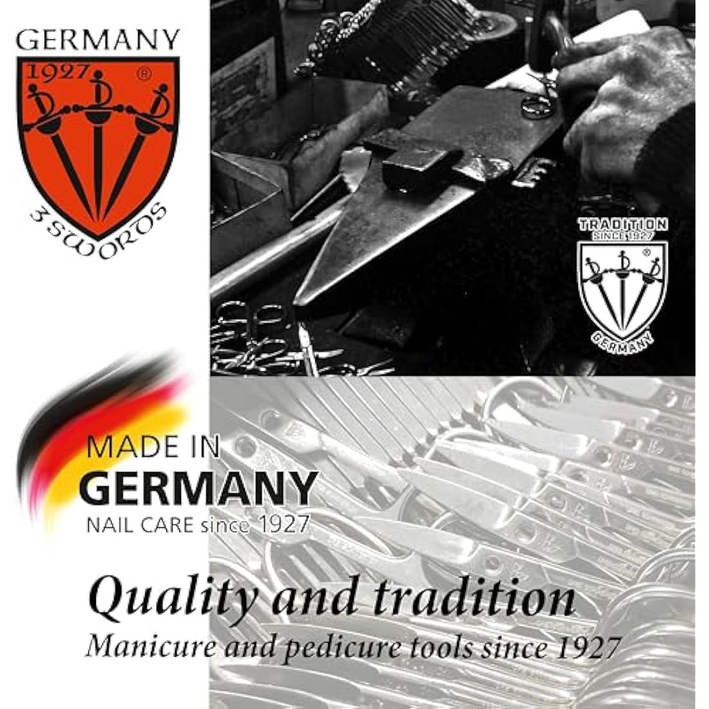3 Swords Germany 10-Piece Manicure Pedicure Kit | Black Leather Case