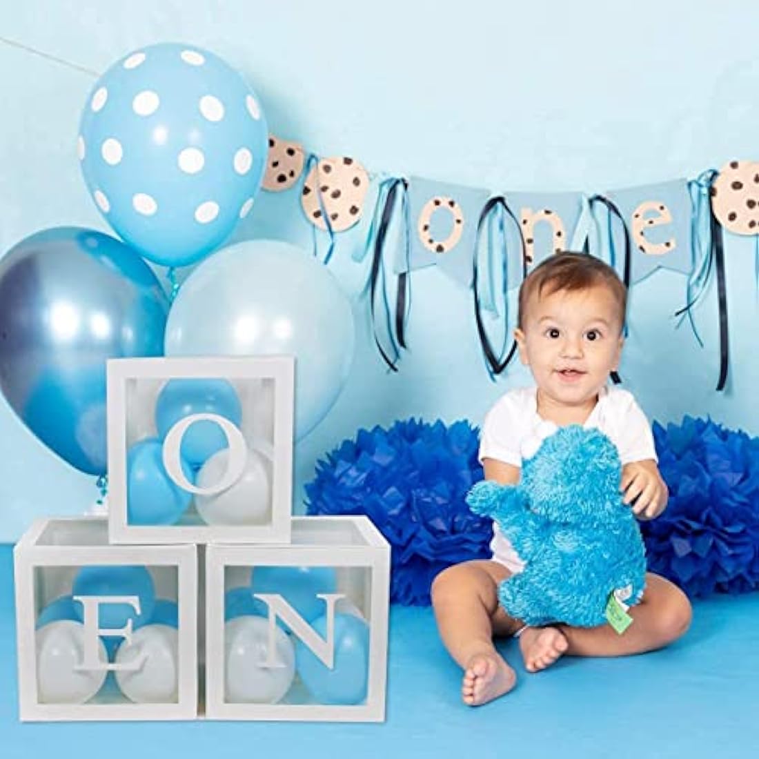 Jolof Store ONE Balloon Boxes – White 1st Birthday Party Decorations