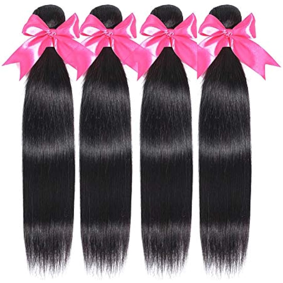 Romface 12A Brazilian Straight Human Hair Bundles | Natural Black 300g