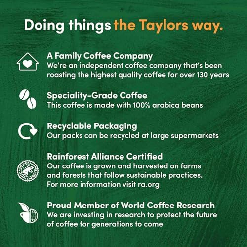 Taylors of Harrogate After Dark Ground Coffee – Dark Roast, 6 x 200g