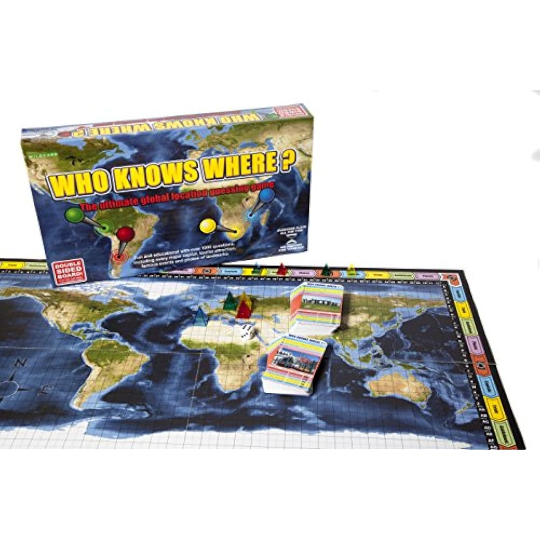 Who Knows Where? Geography Board Game | Wild Card Games Family Trivia
