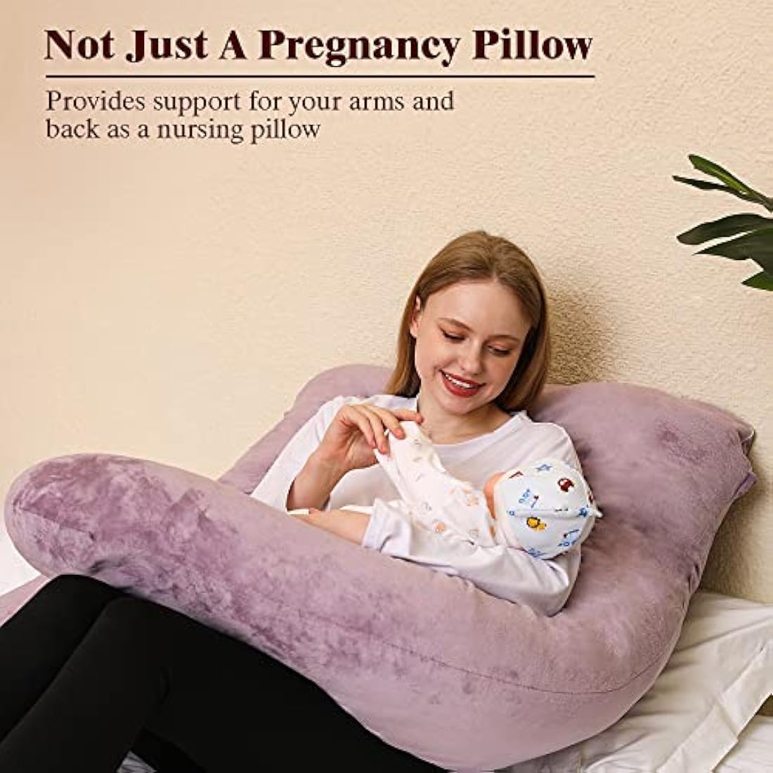 Chilling Home U-Shaped Pregnancy Pillow – 55 Inch Velvet Full Body Support