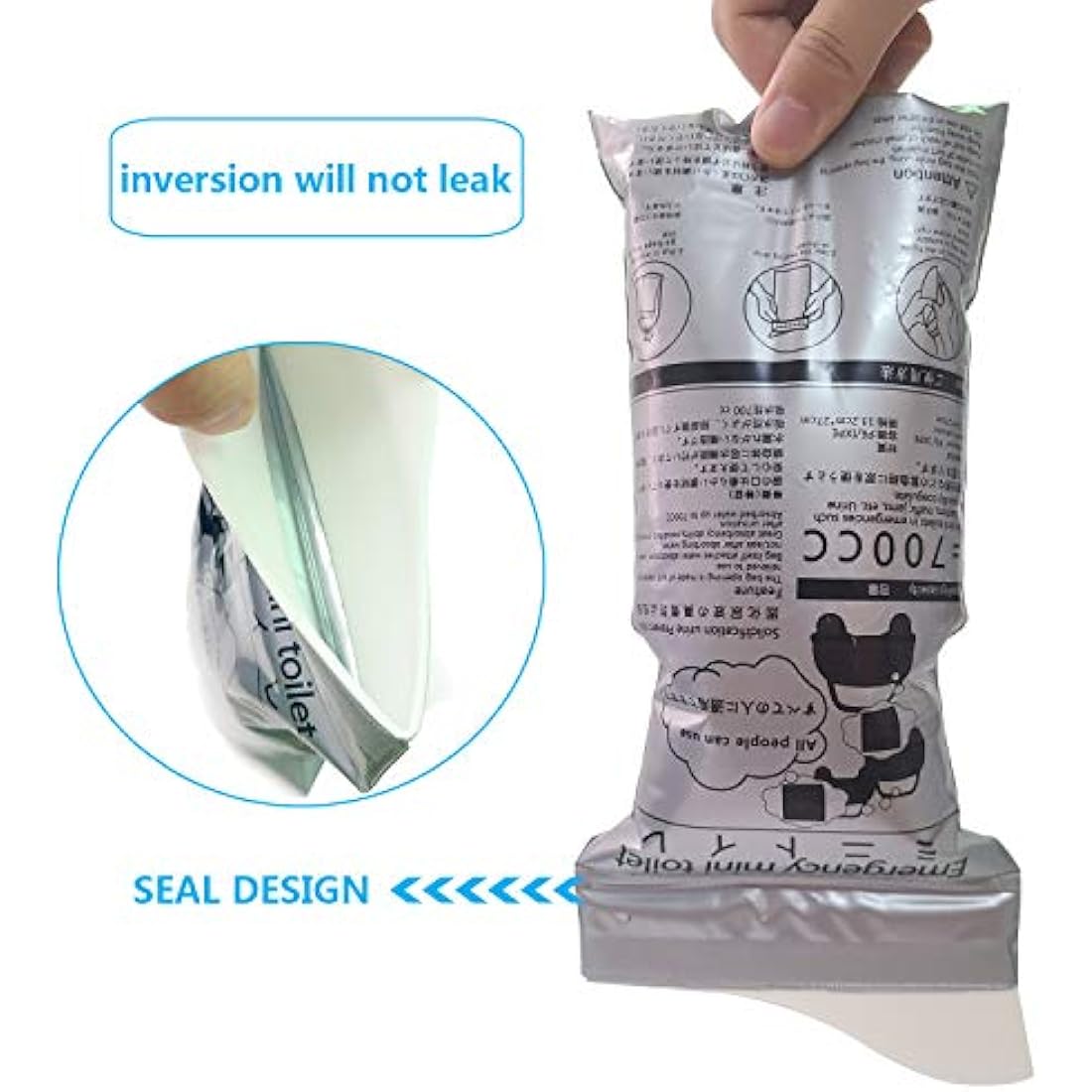 Alled Disposable Urine Bags | 700ml Leak-Proof Portable Emergency Pee Bags