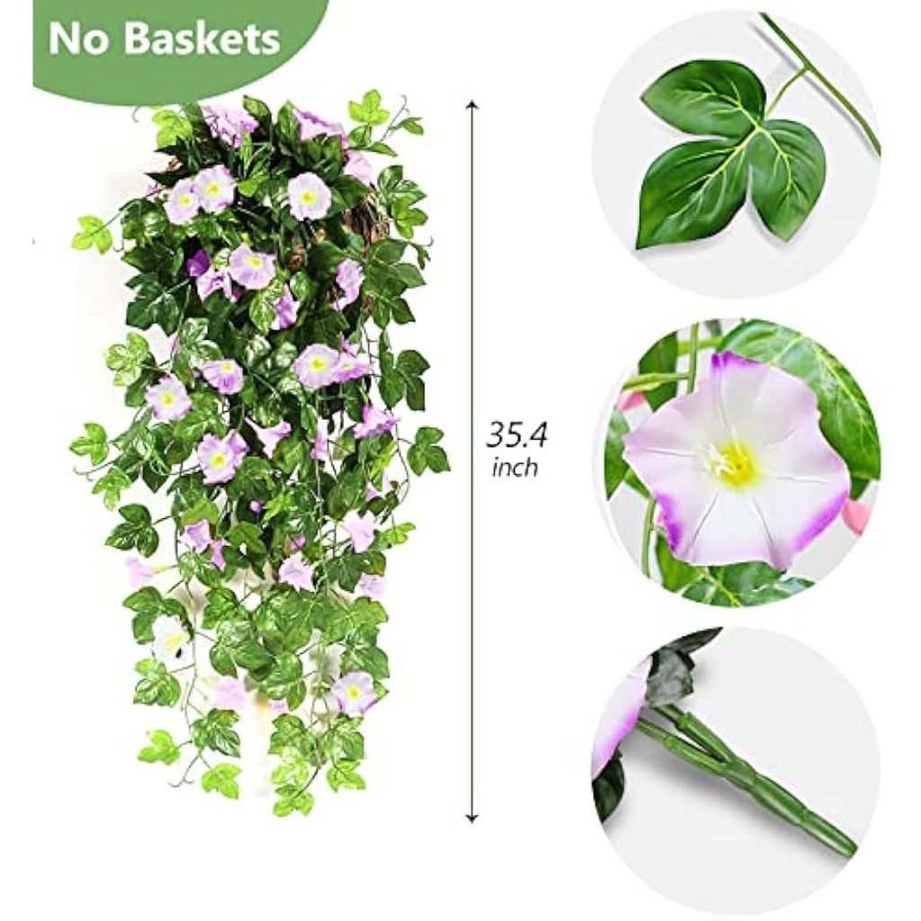 MJARTORIA 2PCS Artificial Wisteria Vine – 90cm Hanging Fake Flowers